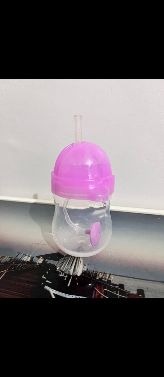 Mor Küçük Boy Bebek Biberonu Pipetli 207 ml - Görsel 2