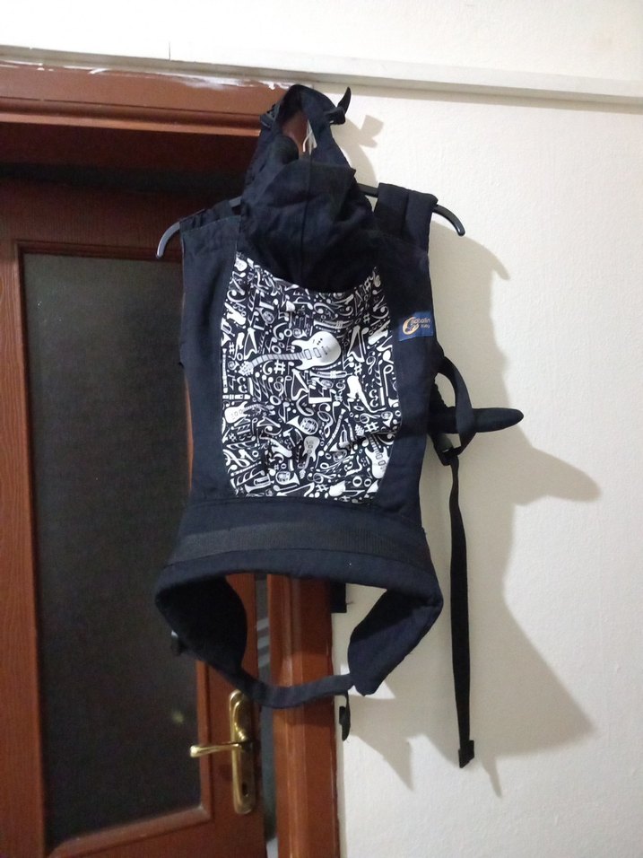 Gri Siyah Bebek Kanguru Sling - Görsel 4