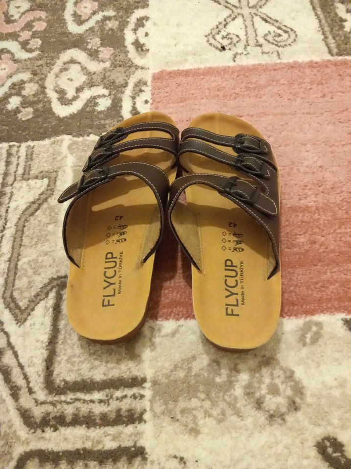 Kahverengi Kadın Dolgu Topuklu Terlik - Görsel 3