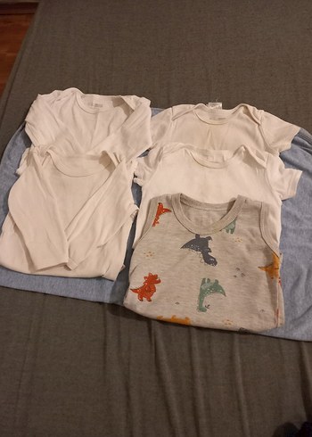 Gri Bebek Kısa Kollu Body - Görsel 2