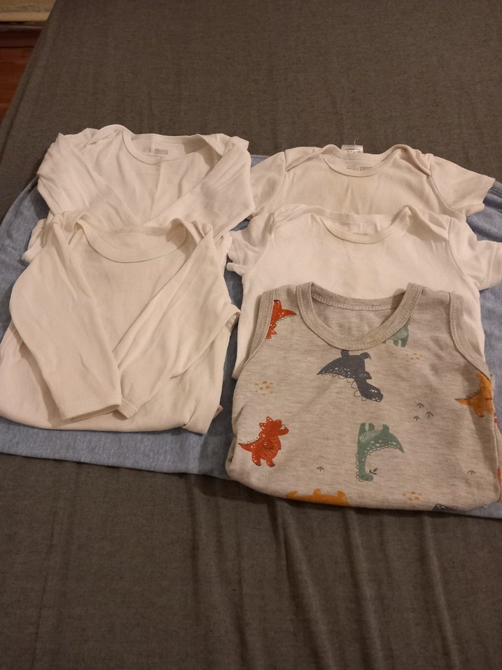 Gri Bebek Kısa Kollu Body - Görsel 3