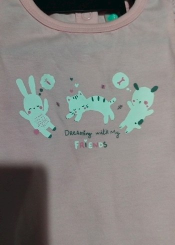 Pembe Bebek Kız Tulum Fırfırlı - Görsel 2