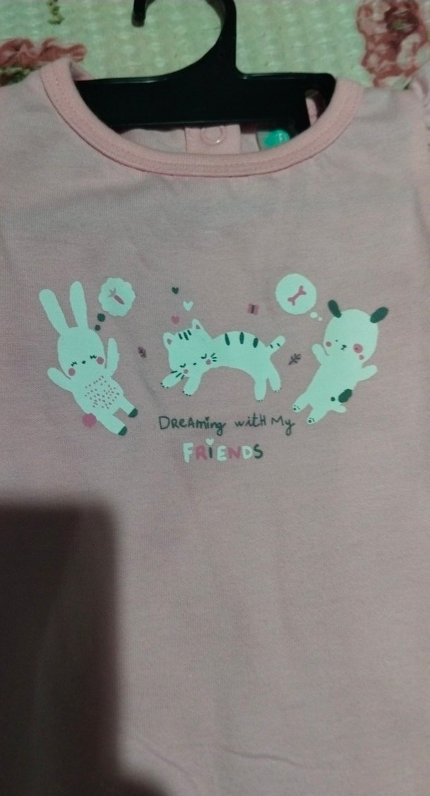 Pembe Bebek Kız Tulum Fırfırlı - Görsel 2