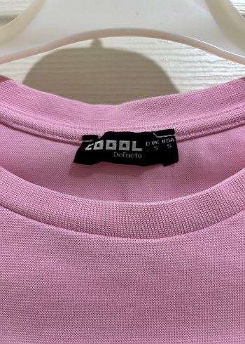 Pembe Baskılı Kısa Kollu Tişört - Görsel 3