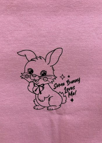 Pembe Baskılı Kısa Kollu Tişört - Görsel 2