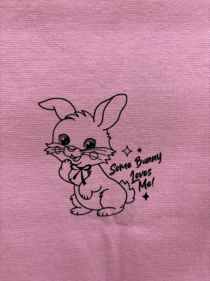 Pembe Baskılı Kısa Kollu Tişört - Görsel 2