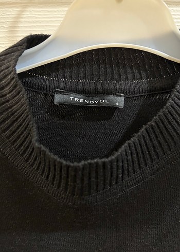 Uzun Kollu Siyah Triko Elbise - Görsel 4