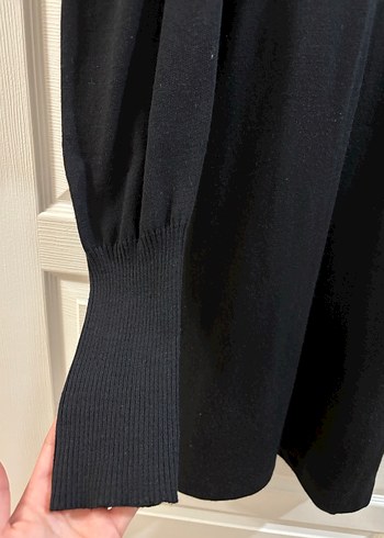 Uzun Kollu Siyah Triko Elbise - Görsel 2