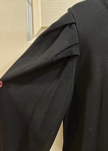 Uzun Kollu Siyah Triko Elbise - Görsel 3