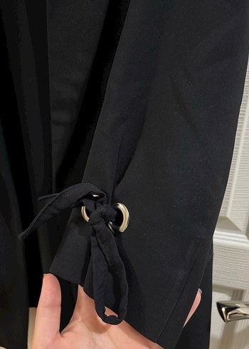 Siyah Kuşaklı Kadın Blazer Ceket - Görsel 2