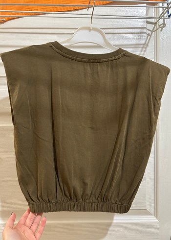 Kolsuz Bej Rahat Kesim Kadın Bluz - Görsel 5