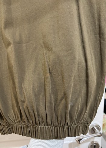 Kolsuz Bej Rahat Kesim Kadın Bluz - Görsel 2