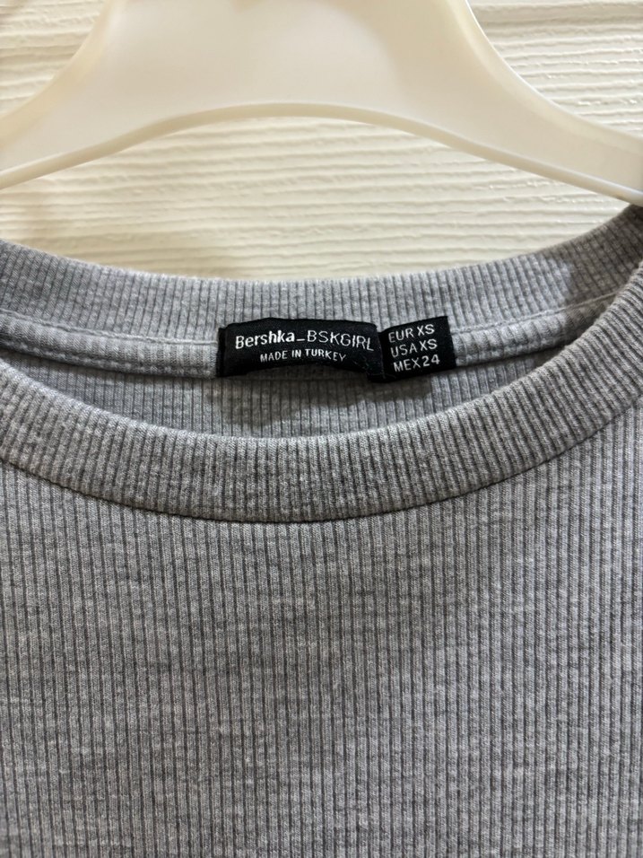 Gri Kısa Kollu Midi Elbise - Görsel 2