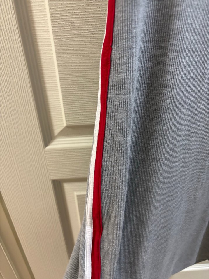 Gri Kısa Kollu Midi Elbise - Görsel 3