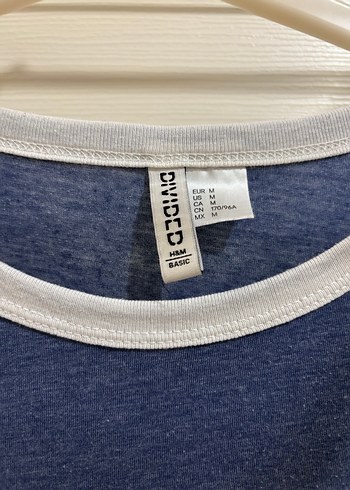 Mavi Kısa Kollu Denim Tişört - Görsel 2