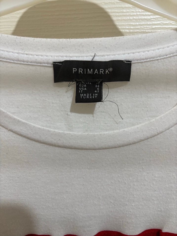 Çizgili Gri Kadın Tişört - Görsel 2