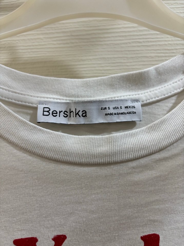 Beyaz New York Baskılı Kısa Kesim Tişört - Görsel 2