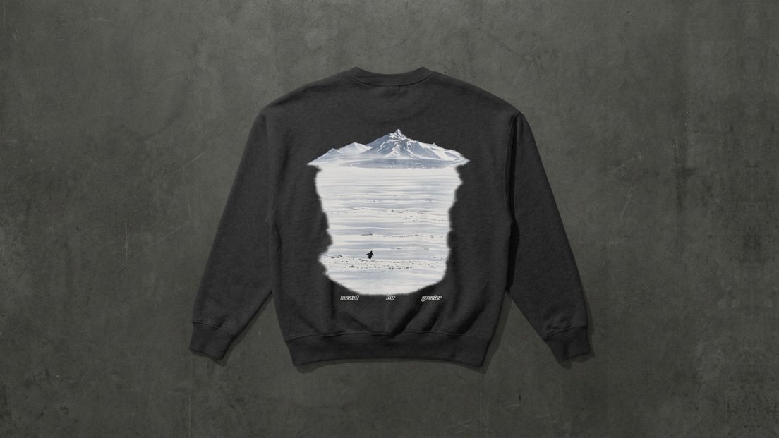 Siyah penguin baskılı unısex Sweatshirt - Görsel 2