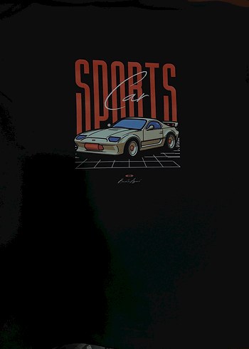 Siyah Baskılı Erkek Spor Tişörtü - Görsel 3