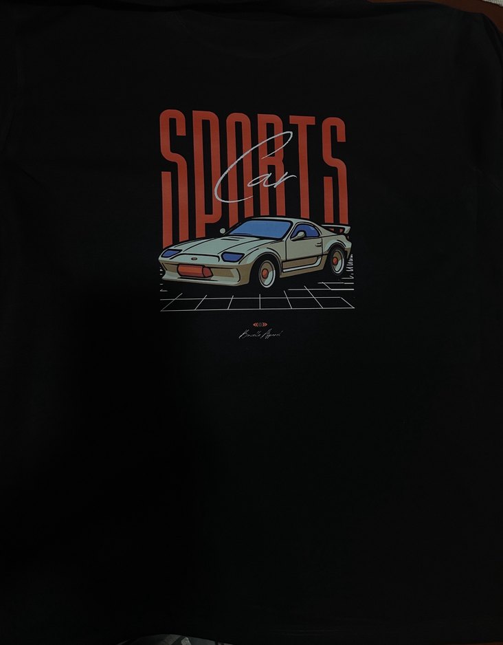 Siyah Baskılı Erkek Spor Tişörtü - Görsel 3