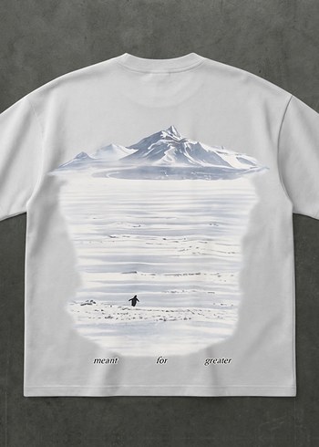 Baskılı Beyaz Erkek Tişört - Görsel 2