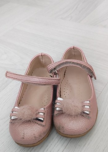 Kızlar için Pembe Kürklü Babet - Görsel 2