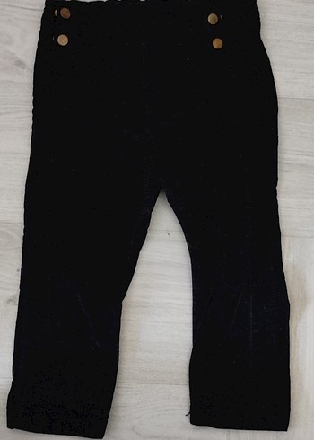 Düğmeli Siyah kız cocuk Pantolon - Görsel 3