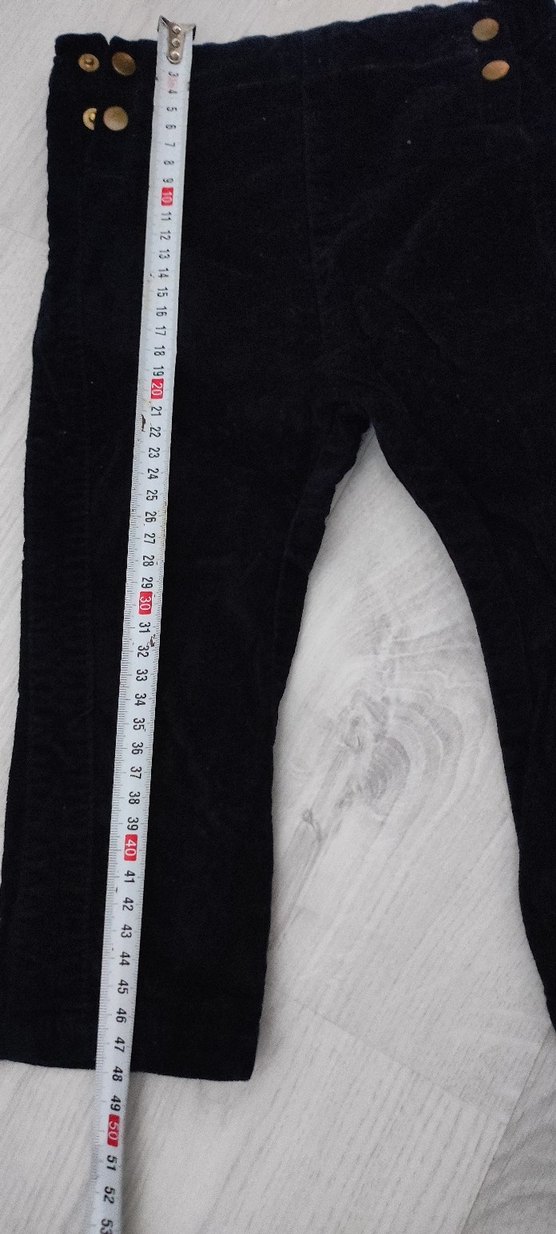 Düğmeli Siyah kız cocuk Pantolon - Görsel 5