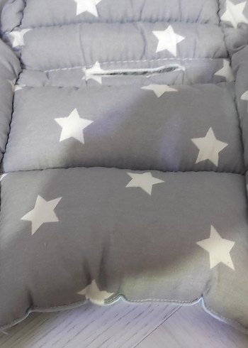 Gri Yıldız Desenli ana kucağı örtüsü - Görsel 2