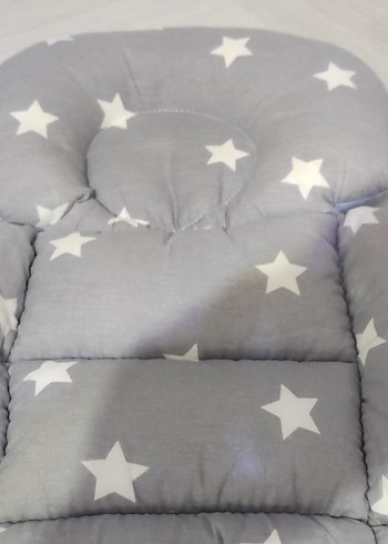 Gri Yıldız Desenli ana kucağı örtüsü - Görsel 3