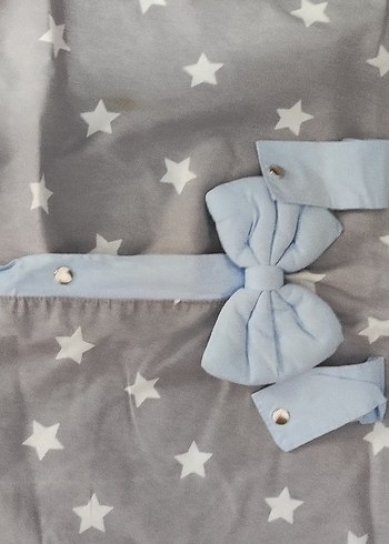 Gri Yıldız Desenli ana kucağı örtüsü - Görsel 9