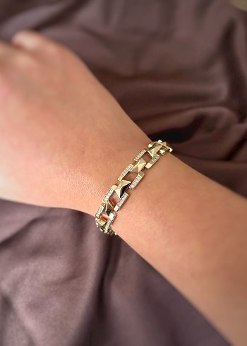 Dörtgen Geçiş Pırlanta Detay Bileklik - Görsel 2