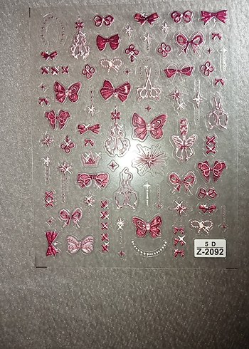 Pembe Kelebek ve Fiyonk Tırnak Süslemeleri - Görsel 3