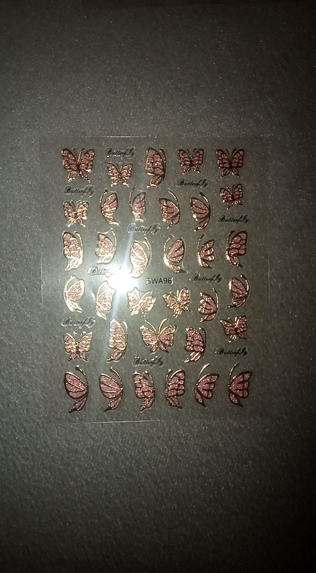 Kahverengi Kelebek Desenli Tırnak Süslemeleri - Görsel 2