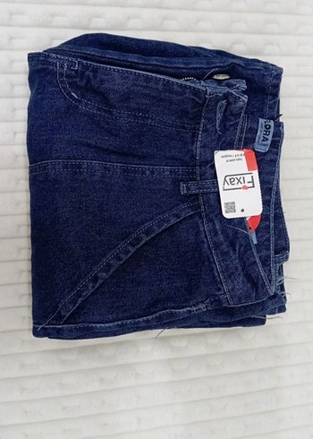 Kadın Lacivert Bol Kesim Midi Denim Pantolon - Görsel 2