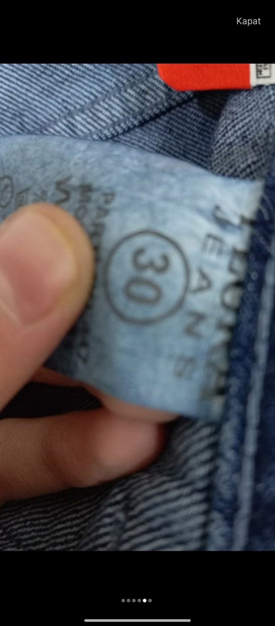 Kadın Lacivert Bol Kesim Midi Denim Pantolon - Görsel 5