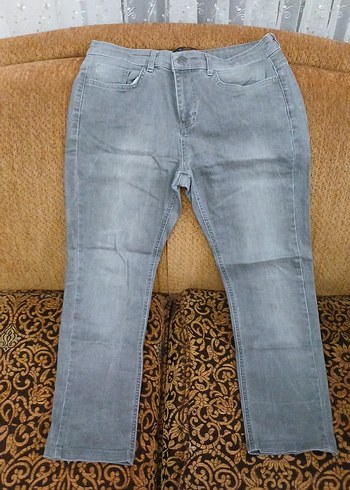 Gri Kadın Denim Jean Pantolon