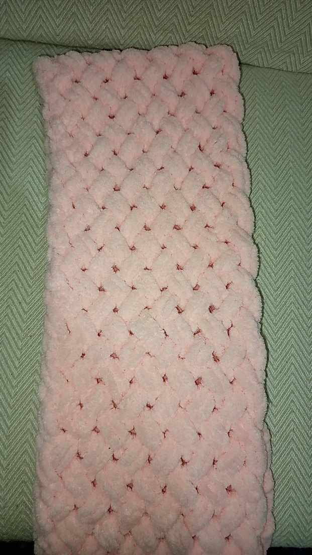 Pembe Örgü Kadın atkı - Görsel 2