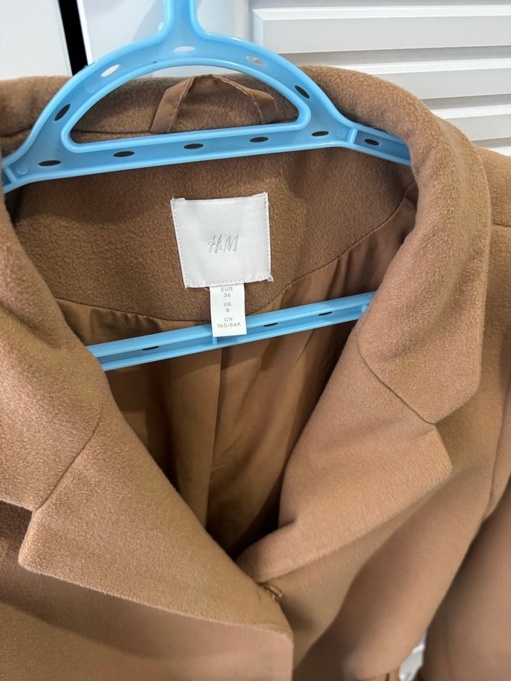 Kahverengi Süet Kuşaklı Midi Kadın Kaban - Görsel 3