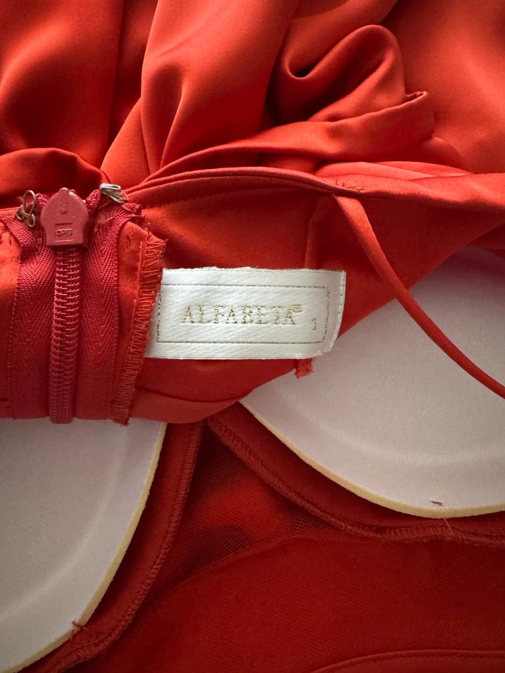 Uzun Drapeli Straplez Abiye Elbise - Görsel 3