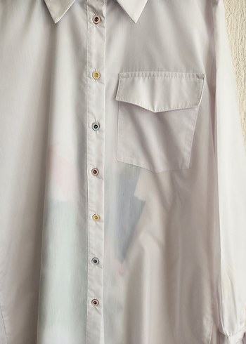 Armine Trend Arkası Sanatsal Baskılı Beyaz Tunik 40 Beden L - Görsel 5