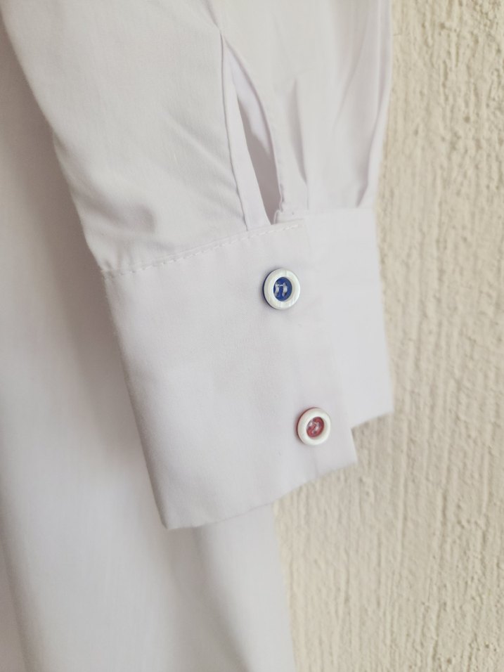 Armine Trend Arkası Sanatsal Baskılı Beyaz Tunik 40 Beden L - Görsel 4