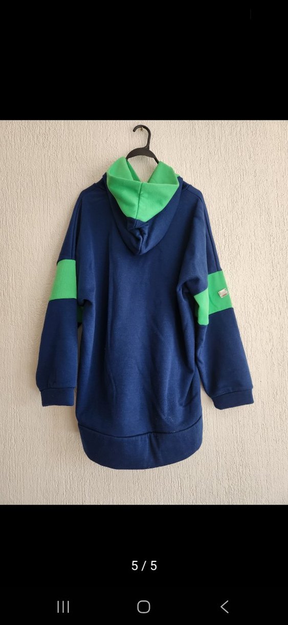 Unisex Oversize Hoodie Kapüşonlu Sweatshirt - Görsel 4