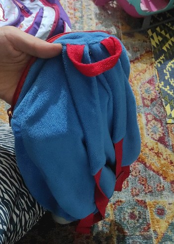 Renkli Kaplan Figürlü Peluş Sırt Çantası çocuk - Görsel 3