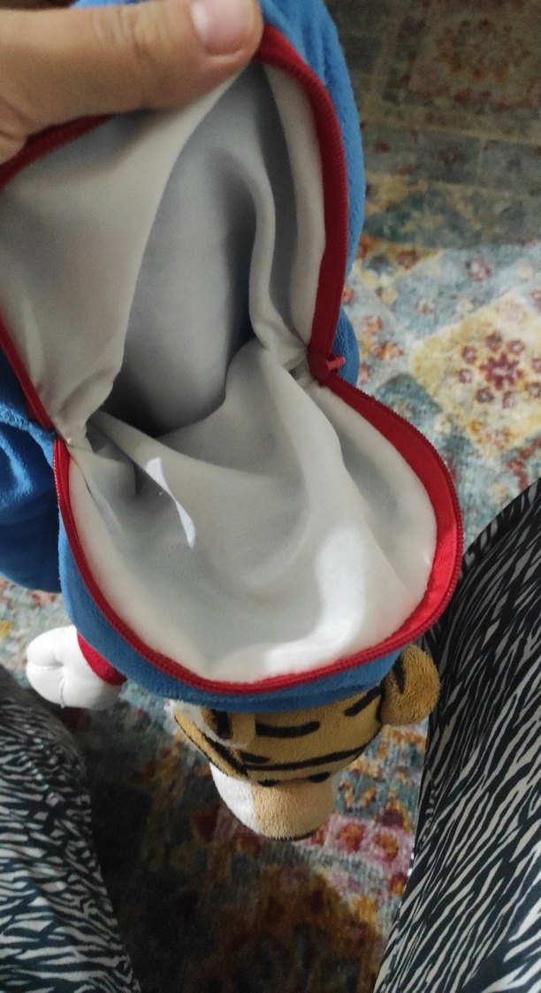 Renkli Kaplan Figürlü Peluş Sırt Çantası çocuk - Görsel 2