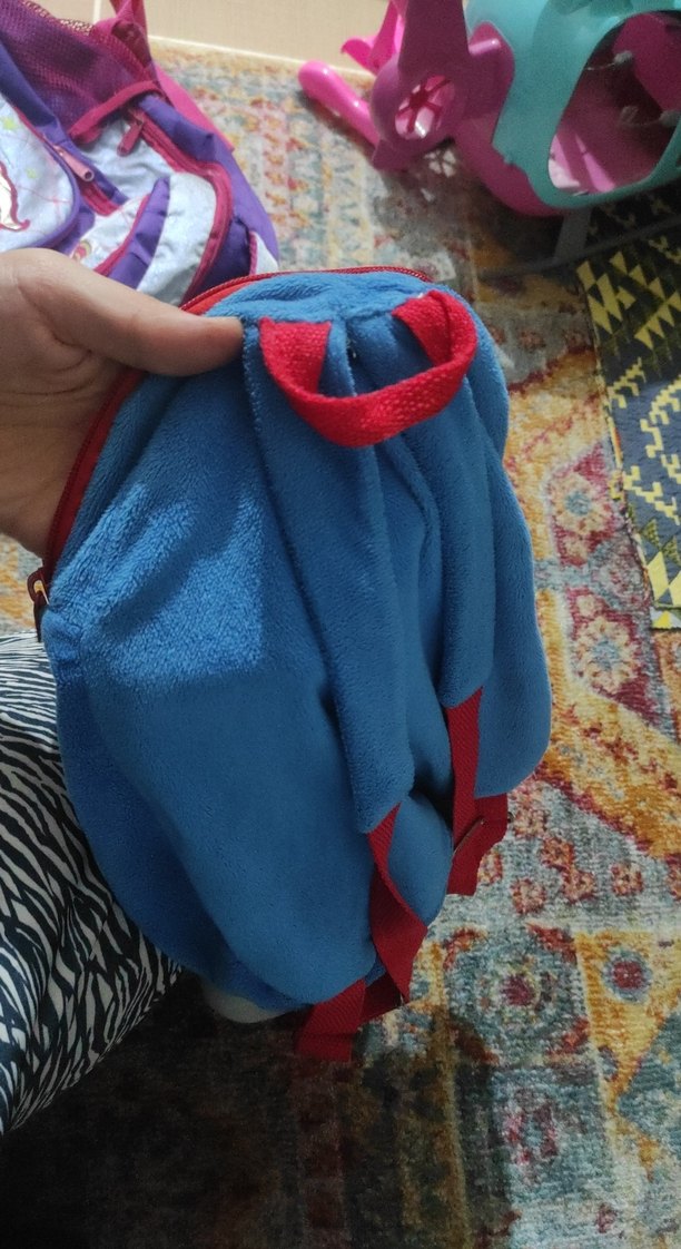 Renkli Kaplan Figürlü Peluş Sırt Çantası çocuk - Görsel 3