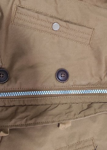 h&m Kürklü Kapüşonlu Erkek Çocuk Kahverengi Mont - Görsel 3