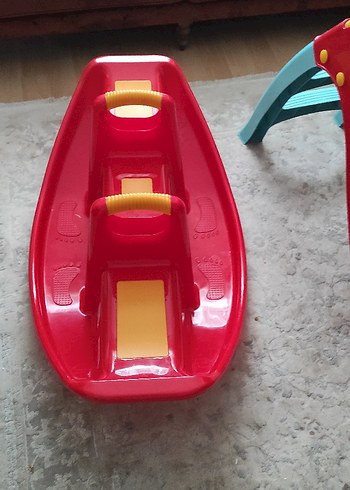 Çocuklar için Kırmızı Kaydırak ve tahterevalli seti - Görsel 2