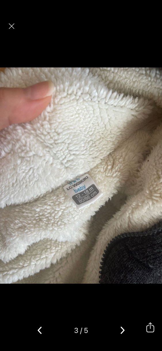 Gri Örgü Erkek Bebek Tulumu - Görsel 2