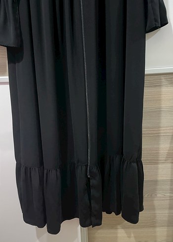 Nakış Detaylı Siyah Uzun Goth Elbise - Görsel 4